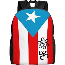 GTEVUTS Puerto Rico Classic Taino Backpack for Men Women - Puerto Rico Gifts-Patriotic Chic Laptop Black Shoulder Bag Travel Camping Work Outdoor Backpacks,15 Inch,Black