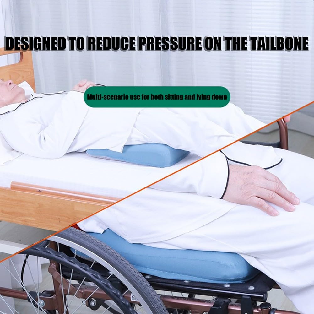 Cojín Antiescaras Impermeable De Cuero PU, Cojín para úlceras por Presión En El Sacrocoxígeo para Personas Mayores, Postrado En Cama