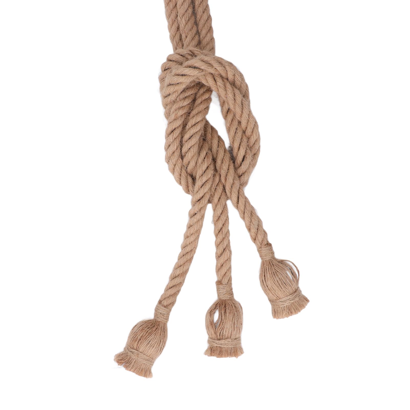 Lámpara Colgante Cuerda de Cáñamo Vintage, 3 Cabezas Cable de Luz Colgante de 6.6 Pies, Casquillo E26 E27 Accesorio de Iluminación Colgante para Restaurante Bar Granja Lámpara