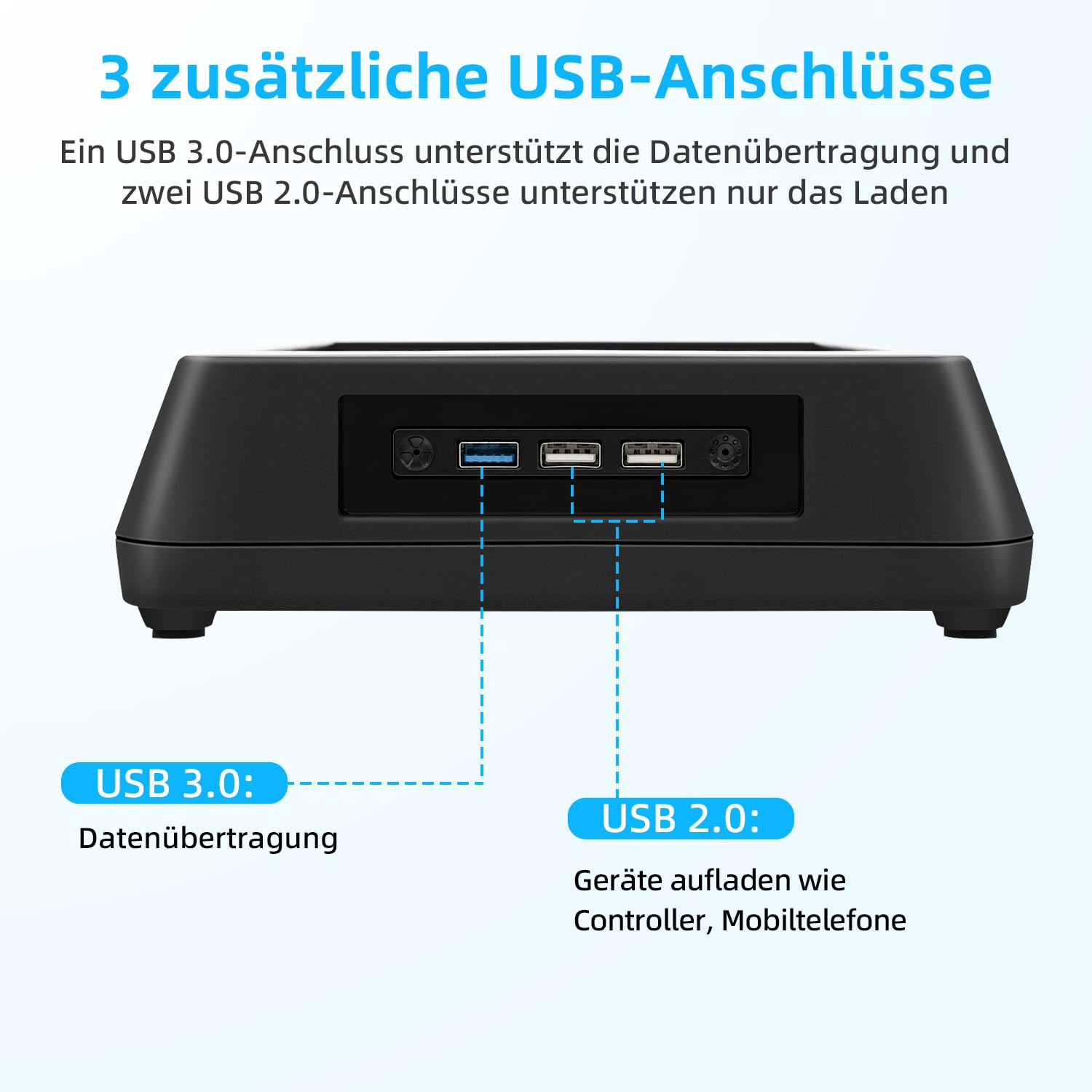 Upgraded Lüfter Ständer für Xbox Series X, Kühler Stand mit RGB LED,4 Große &Turbolüfter, USB 3.0 & 2.0 Ports & 3 Geschwindigkeitsstufen Einstellbares Kühlsystem für Xbox Series X-Schwarz