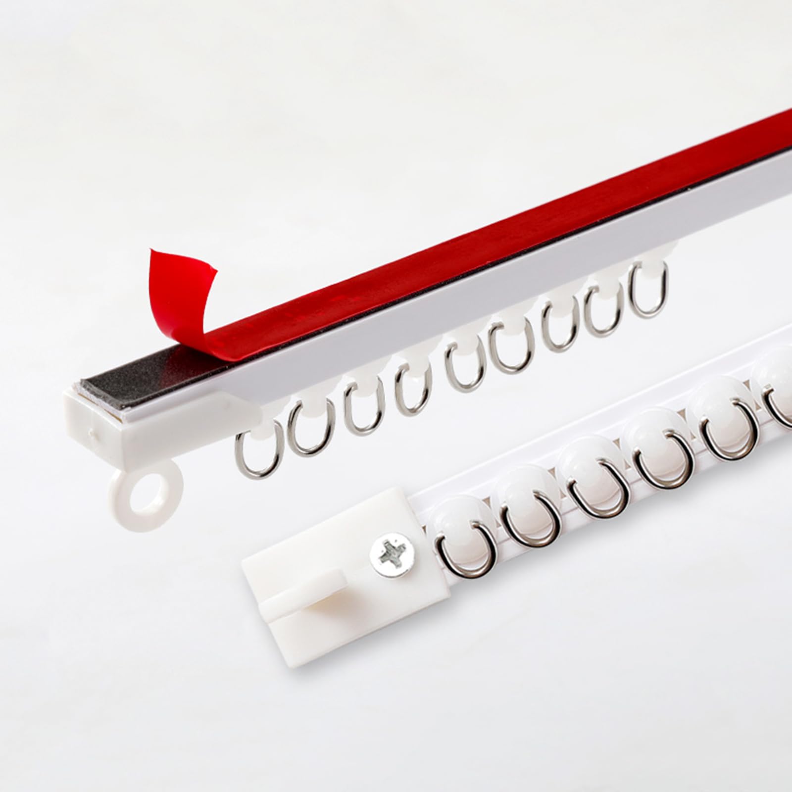 Rail flexible rideau plafond résout angles complexes avec rouleaux silencieux