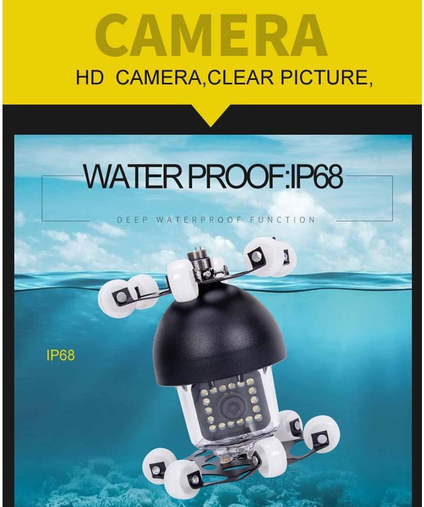 Pipe Inspection Video Camera,9 inch 360 Degree Rotating Pipe Endoscope Iron Frame Industrial Pipe Sewer Detection Camera Waterproof