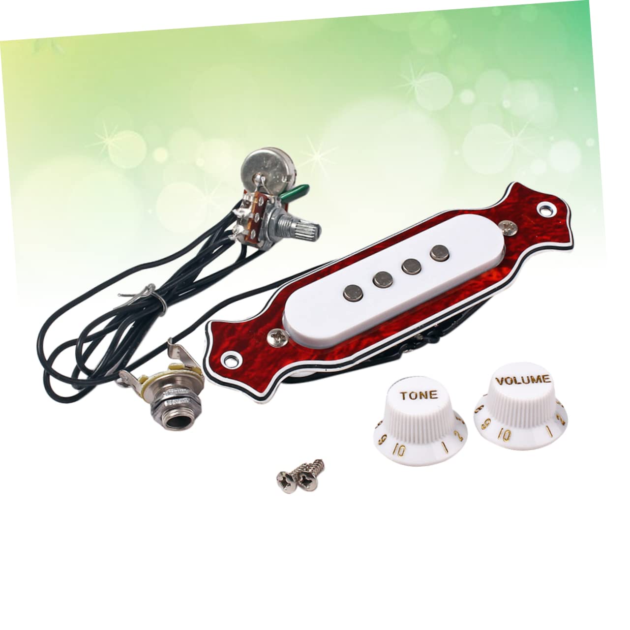 ifundom 3pezzi Pickup Per Chitarra Acustica Corde Metallico Rosso Sostituzione Per Strumenti Musicali Facile Installazione Pickup Per Soundhole