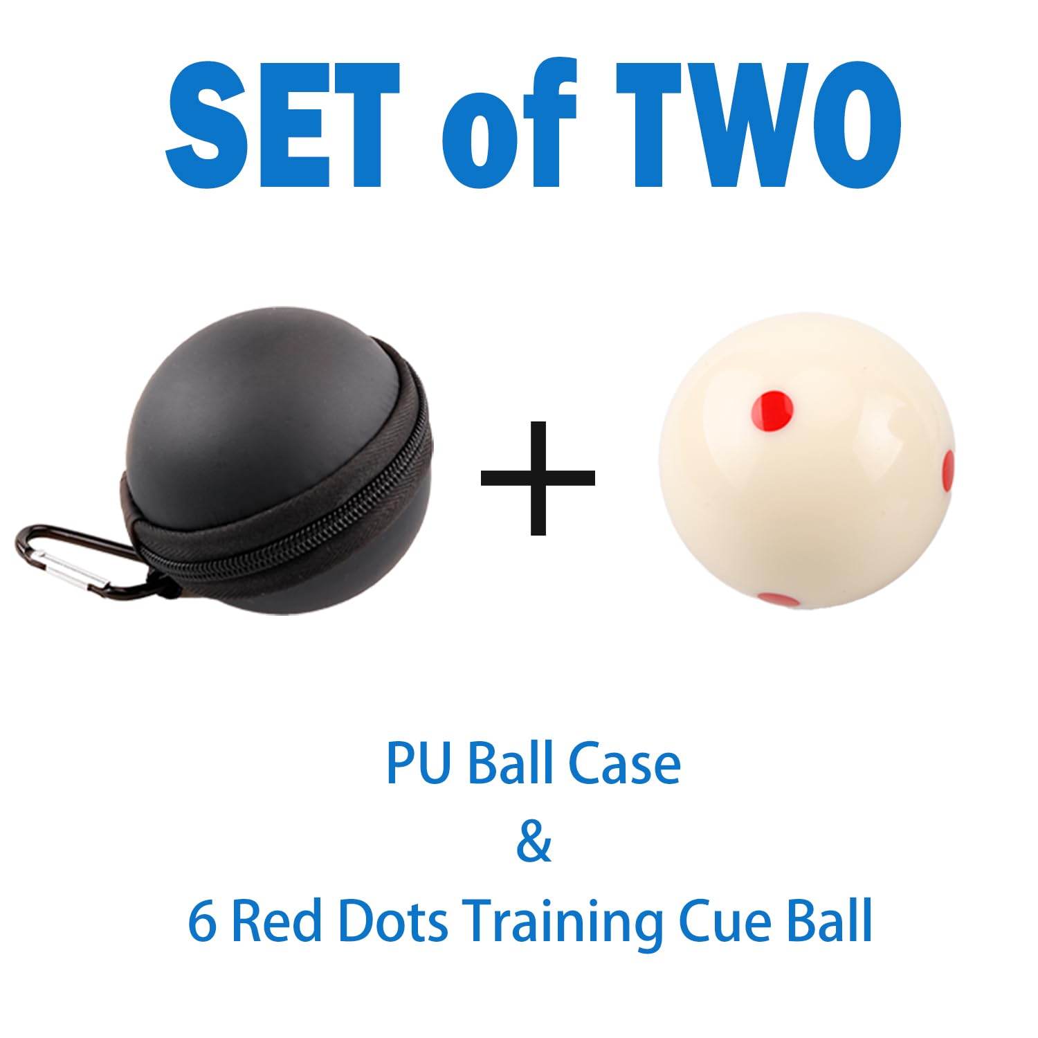 Billards Cue Balls, 57,2 mm Harz Billard Kugeln Dot Spot Training Cue Ball Pool Standard Trainingsball，Billardkugeln Ball Tasche