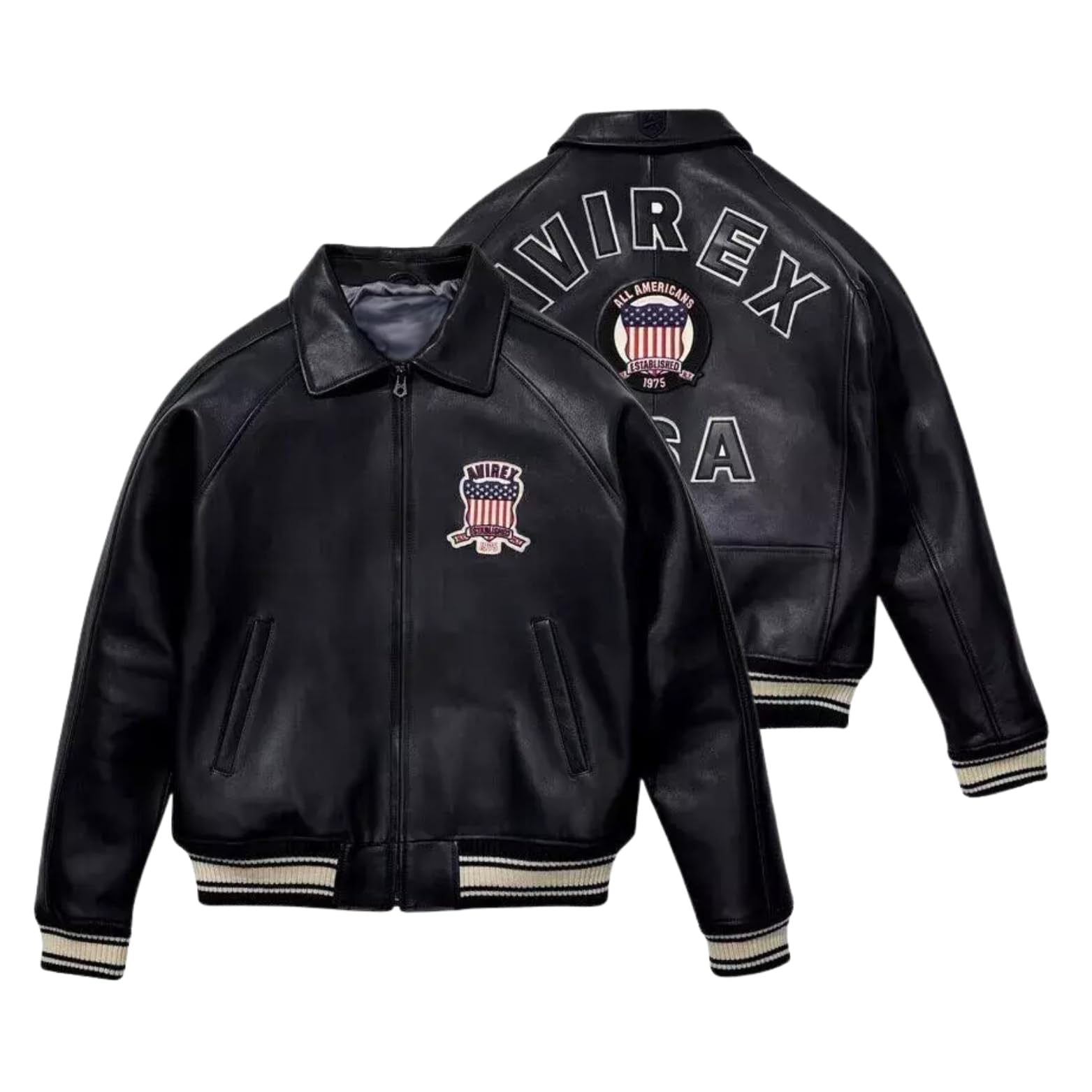 AVIREX N2B アヴィレックス　n2b made in usa Avirex Nitro-Run Leather Jacket Color Indigo Blue Size M New