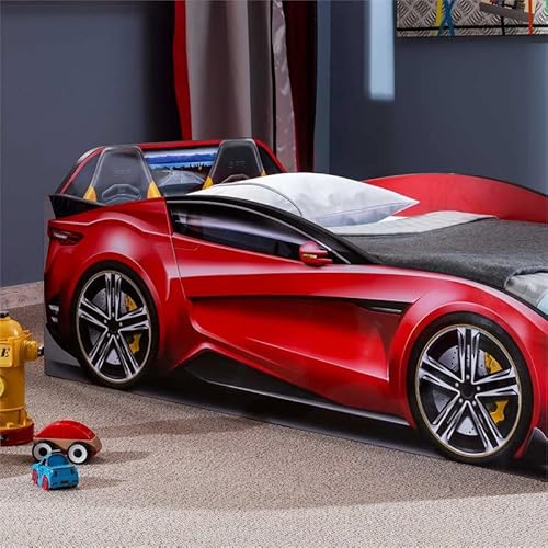 Cilek Spyder Race Car Toddler Bed Frame, Toddler, Red #TOP6