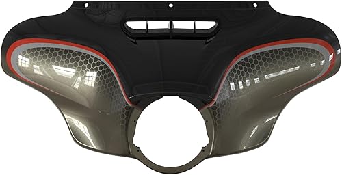 CCI Negro Honeycomb Fade Custom CROME Exterior Batwing Carenado Vent Acento Ajuste Para Harley Touring Street Glide Special FLHXS Ultra Limited