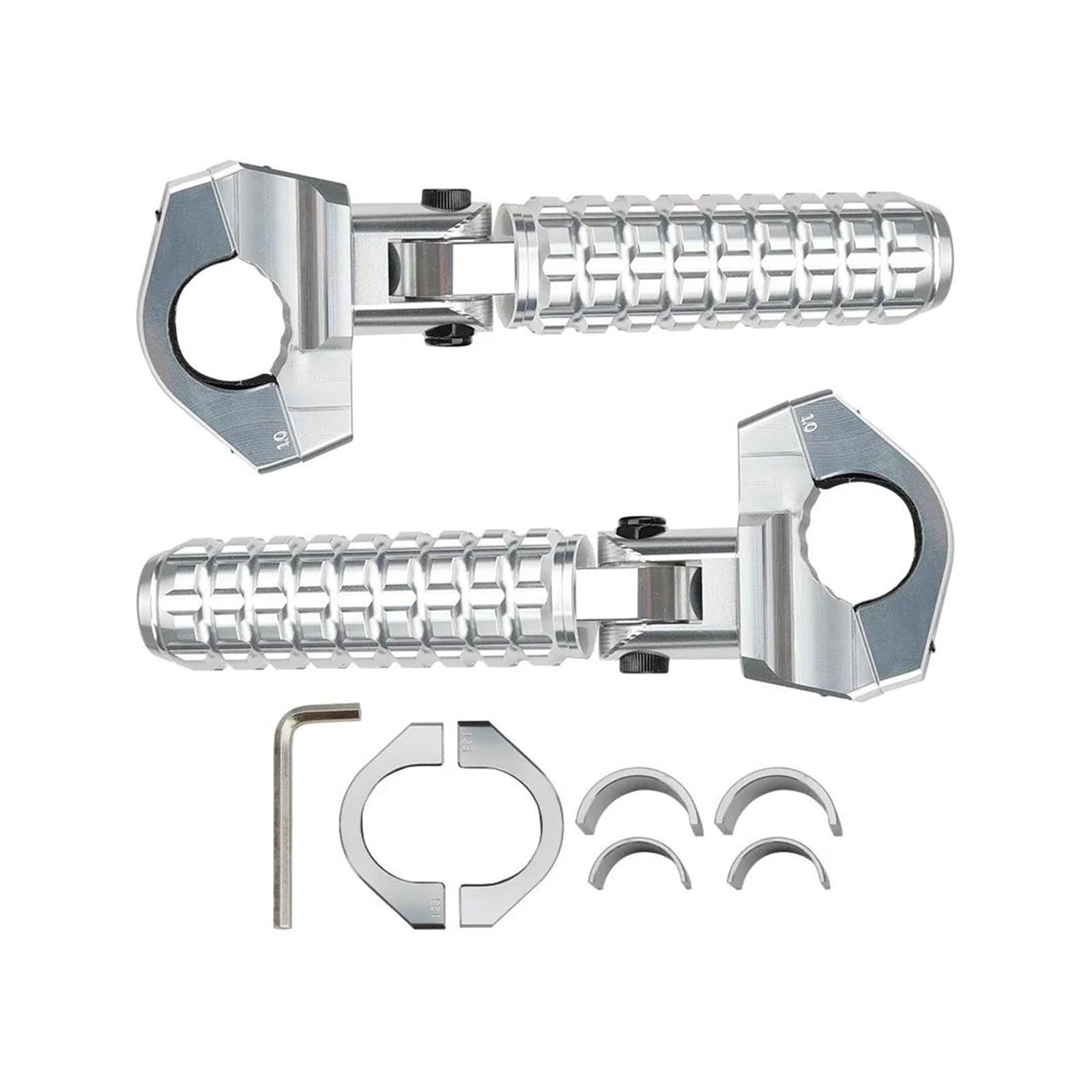 Motorrad Fußrasten Universal 22/25/28/32mm Durchmesser Faltbare Motorrad Fußstütze Fußrasten Pedale Teile Fußrasten Pegs(2)