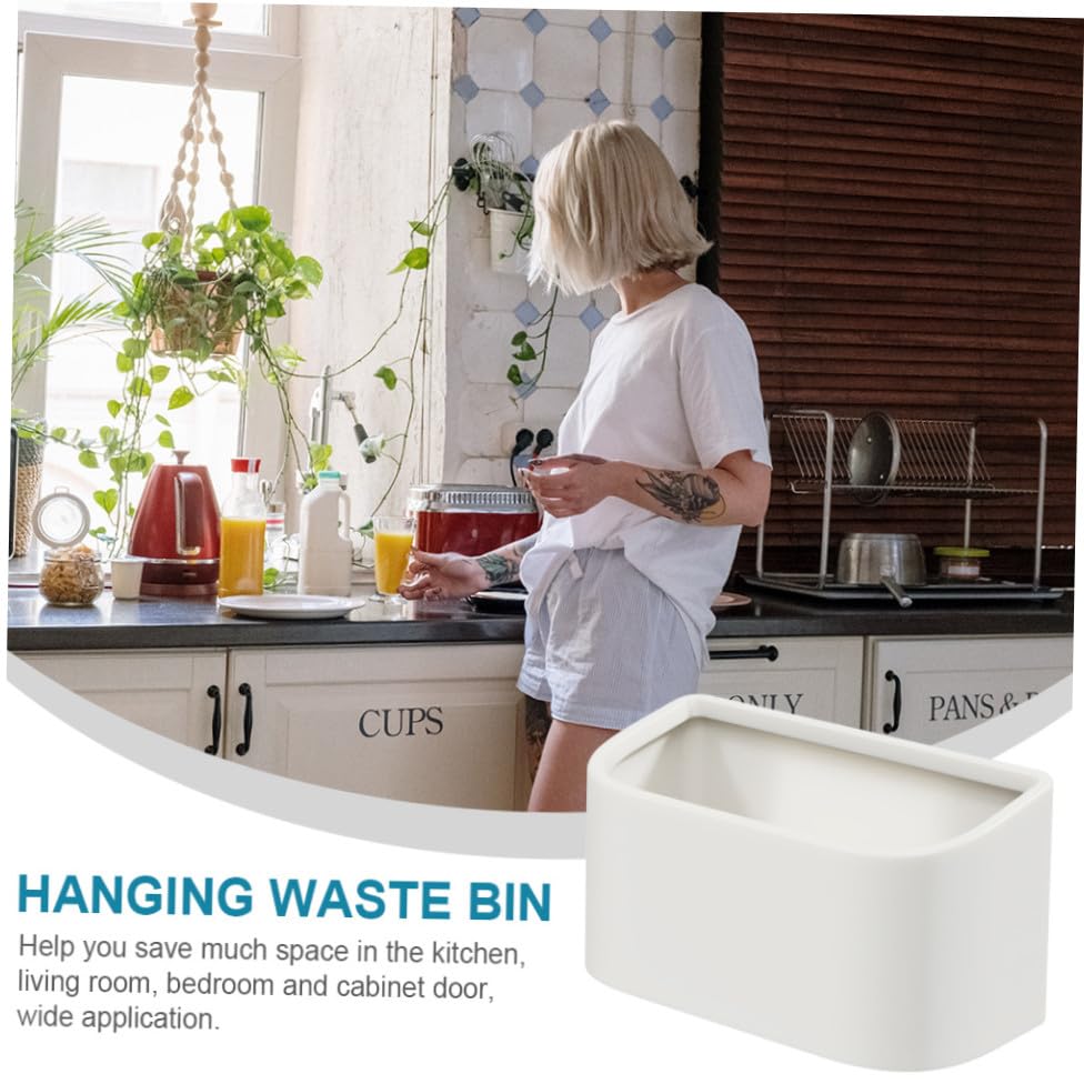 Papelera Colgante para Puerta de Gabinete Cocina Blanca miniatura 6
