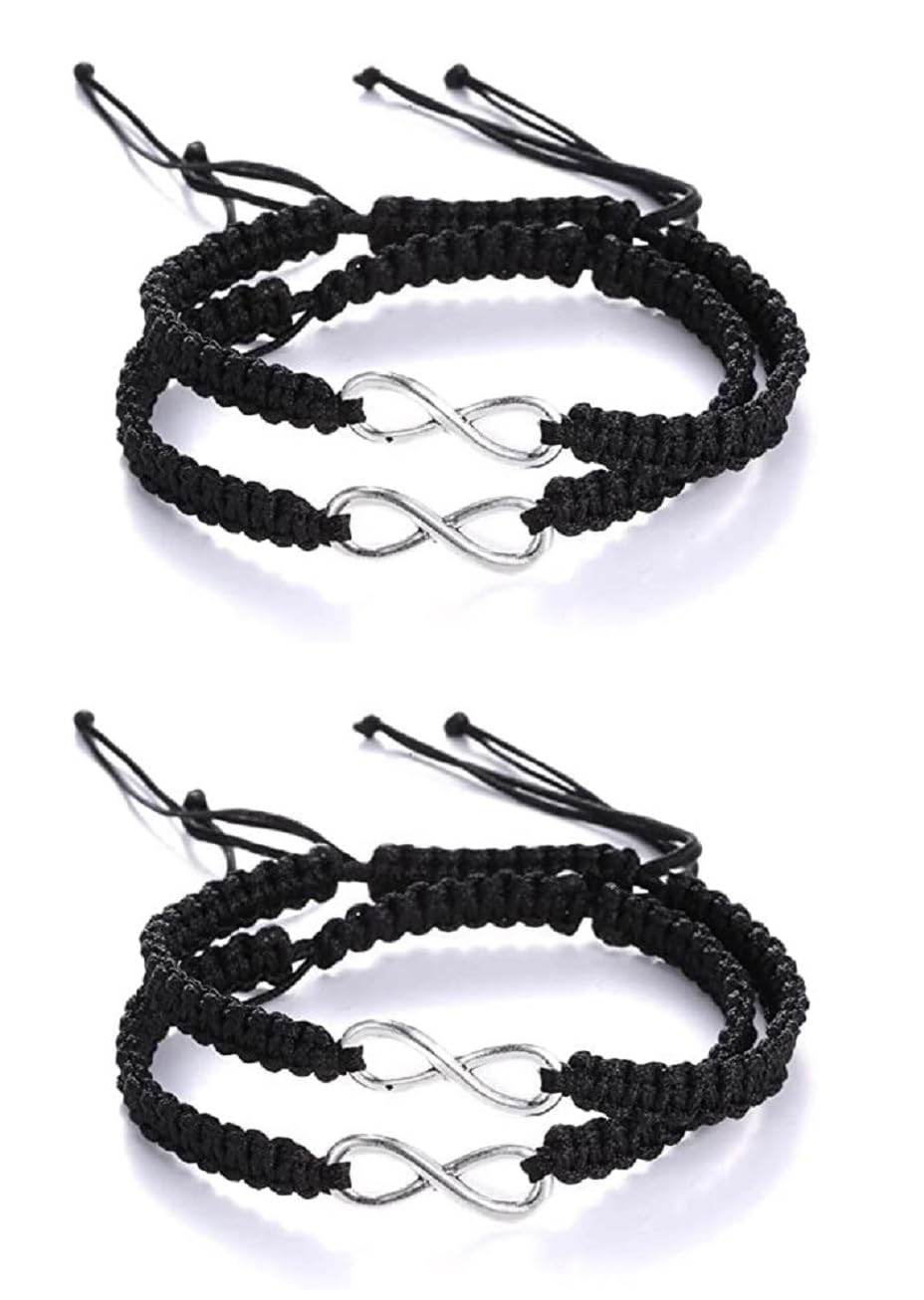 BLACK THREAD Infinity Bracelet (Dhaga) | Nazar Battu | Women,Men, Girls & Boys 4 PIECE COMBO (BT GIRLS BRCT 012) (B0DC4TP6GJ) Amazon Price History, Amazon Price Tracker