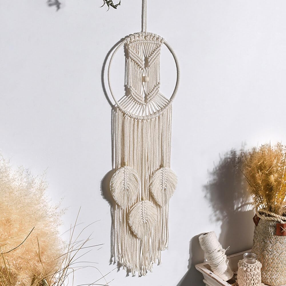 Boho Macrame Woven Wall Hanging, Matrimonio, Ornamento da Parete, Modern Bohemian Arazzo Wall Art Decor per la casa, Decorazioni per Feste, Appartamento G 50x95cm (19,7x37,4 Pollici