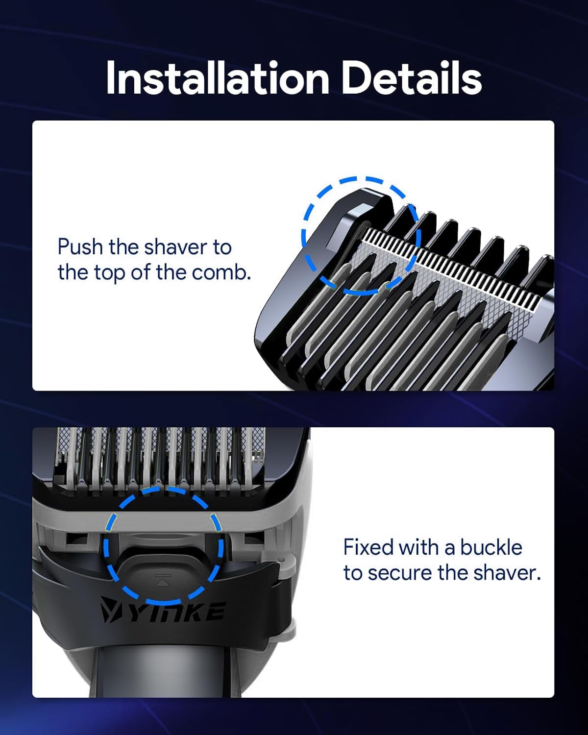 Yinke Sabot Réglable 14 en 1 Compatible avec QP2520 QP2530 QP2620 QP2630 Rasoir Lames, 14 Hauteurs de Coupe Comprises Entre 0,4 et 10 mm Peignes