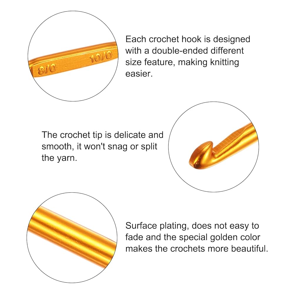 編み棒　かぎ針　その他 Amazon | Cngstar ダブルヘッド かぎ針セット かぎ編み 編み棒