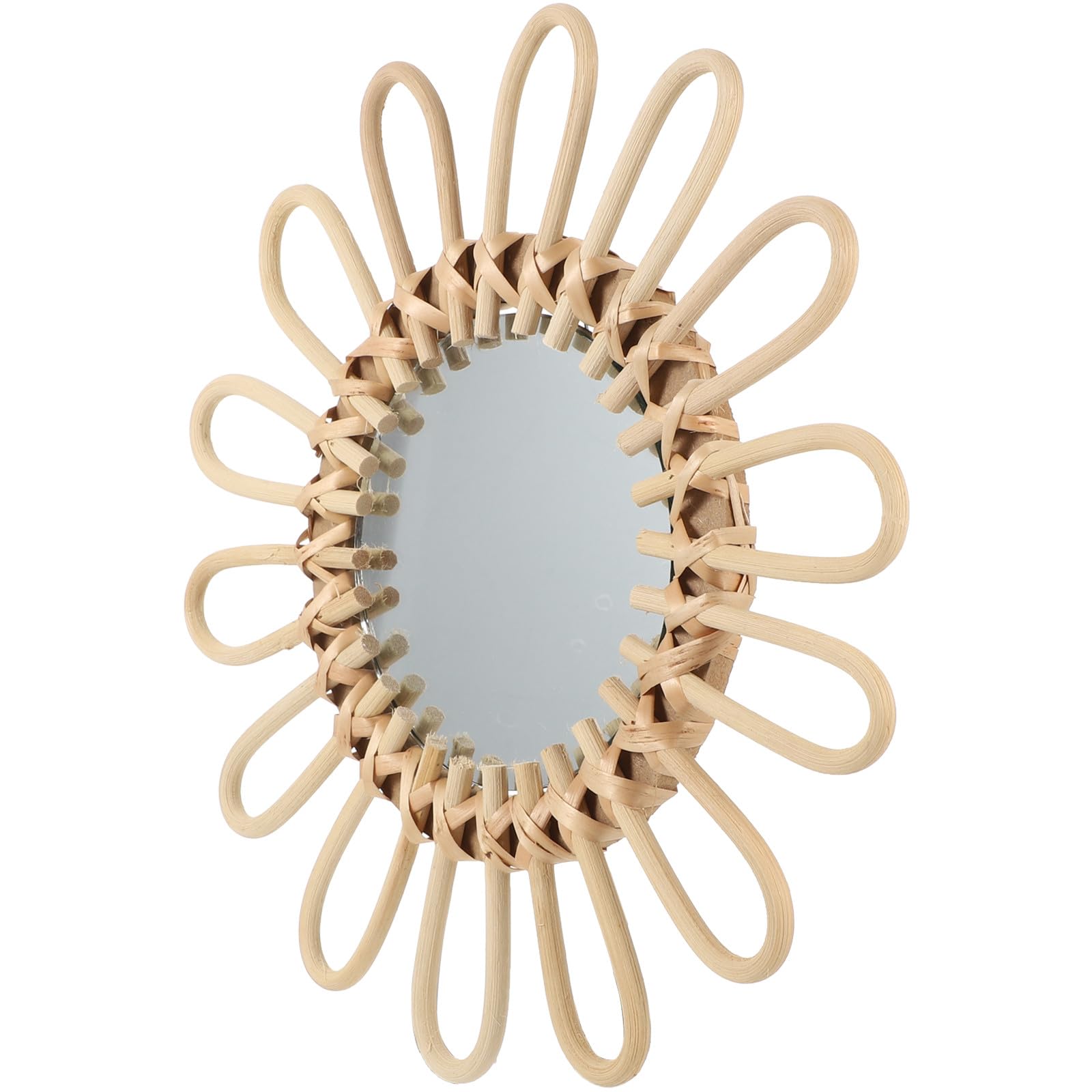 Miroir intérieur en osier tressé 31 cm style nordique minimaliste