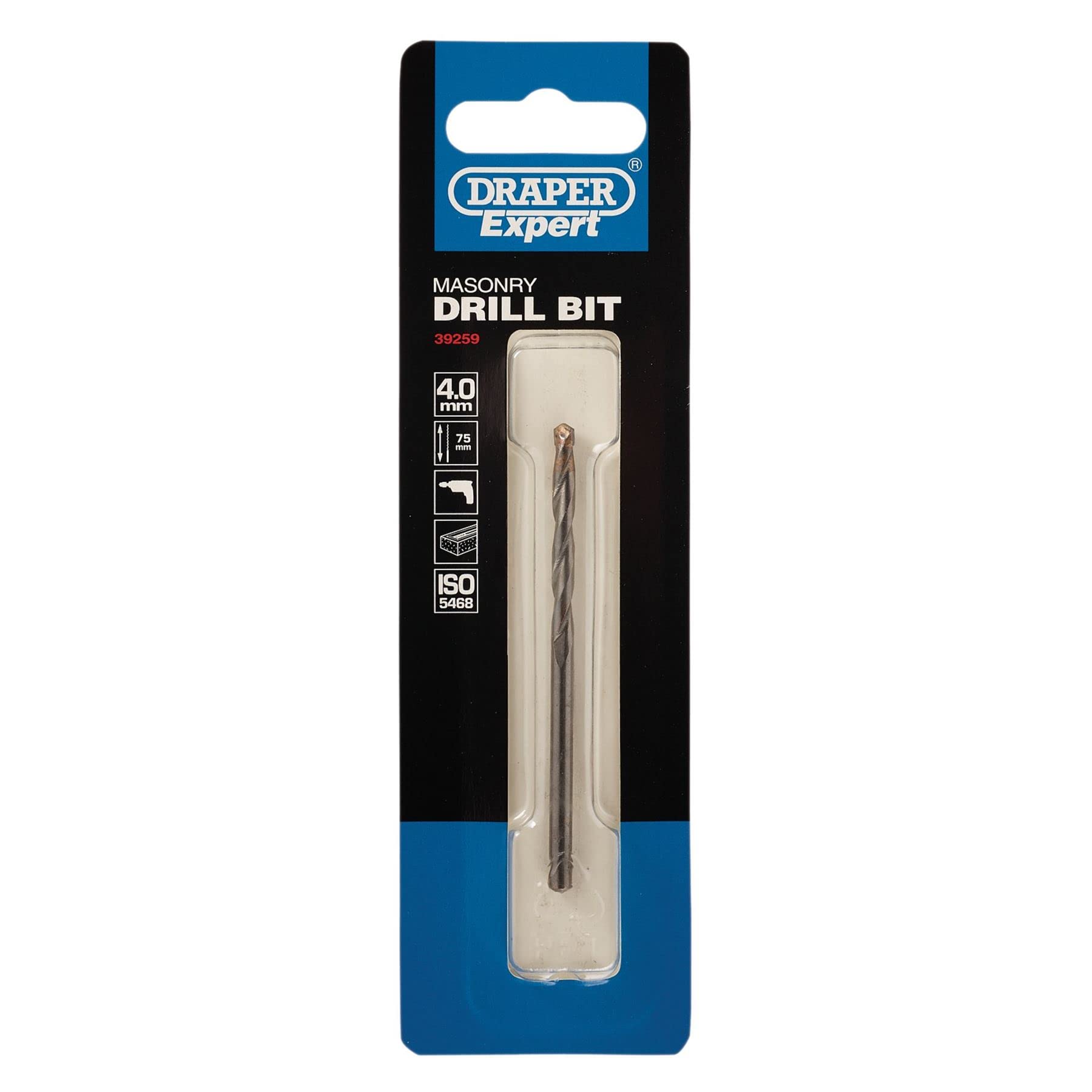 Draper 39259 Expert Masonry Drill Bit, Blue, 4mm x 75mm