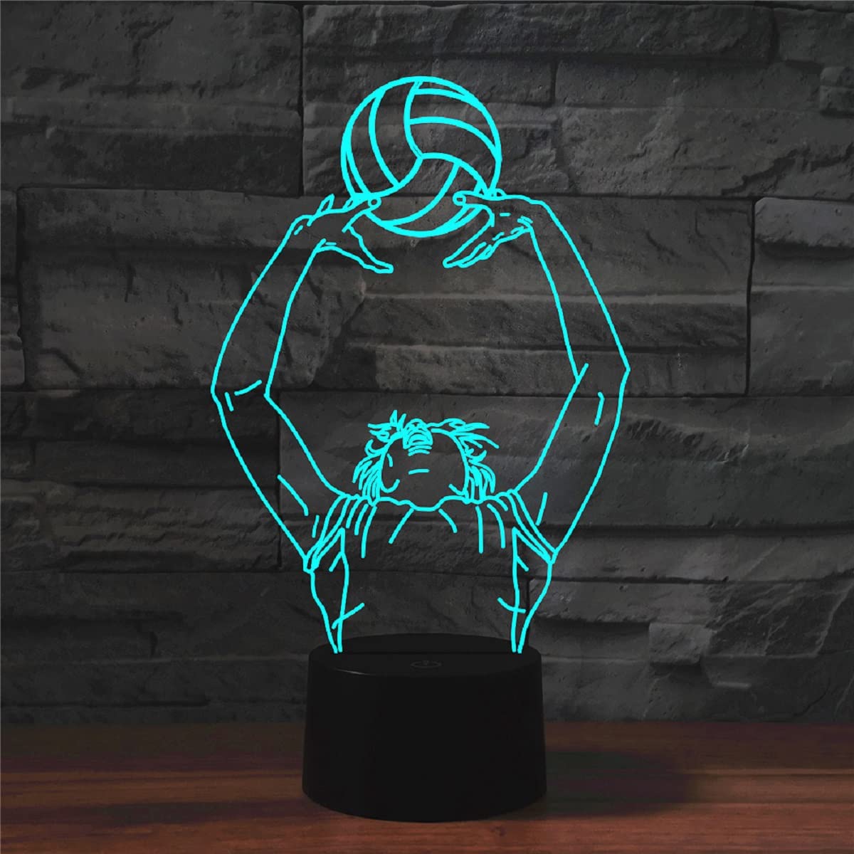 Luce Notturna 3D A Forma Di Pallavolo Per Bambini, Lampada LED Con 16 Colori E Telecomando, Regalo Originale