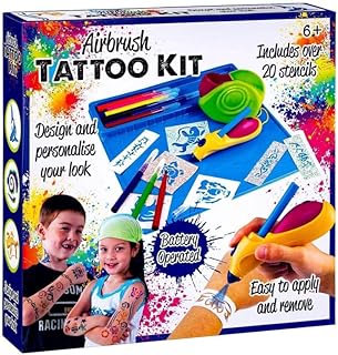 FAHAAM Airbrush Tattoo Kit for Kids Includes Battery Operated Over 20+ S...