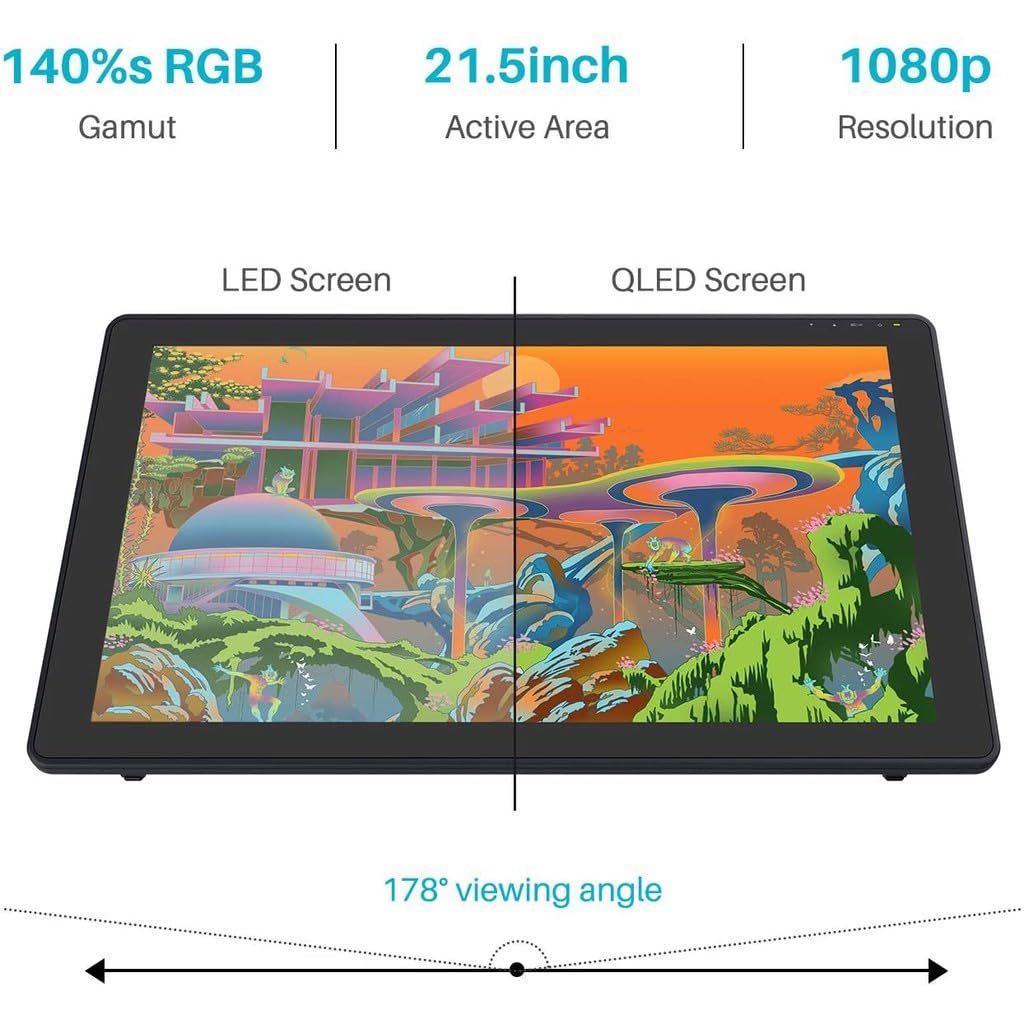 HUION KAMVAS 22 Plus Mesa digitalizadora ecrã totalmente