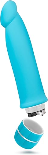 Miniatura 4 de Blush Novelties Purity - Consolador vibrador de silicona Puria curado platino de 7.5 pulgadas para punto G, envuelto en satén ultra suave,