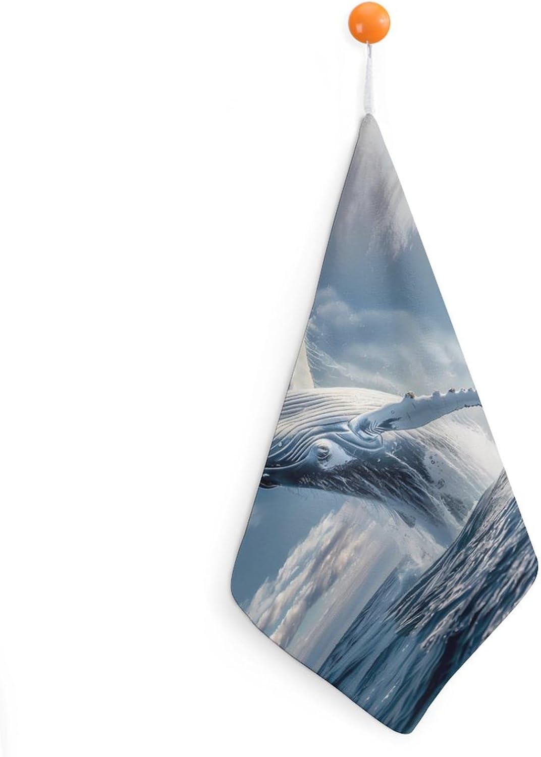 Humpback Sea Whale Ocean Animal Hand Towels Soft Bathroom Hand Towels Wash Face Cloth for Gym Yoga Bathroom Decor 1PCS