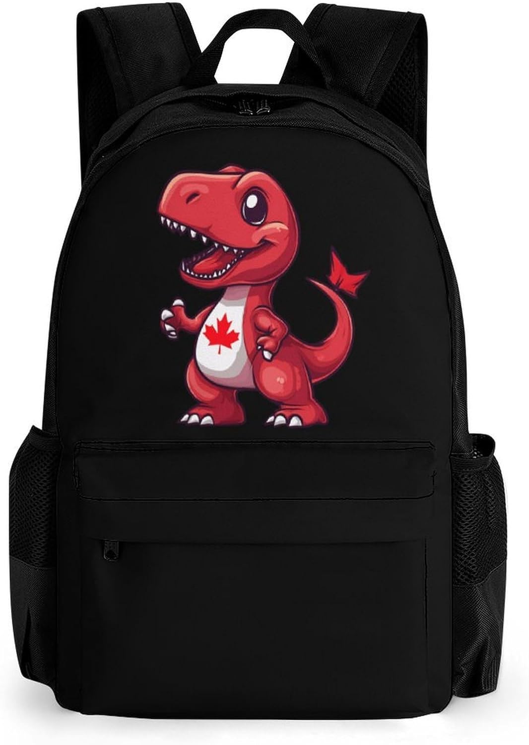 Red Dinosaur Canada Flag Laptop Backpack for Men Women Fashion Computer Bag Business Travel Daypack