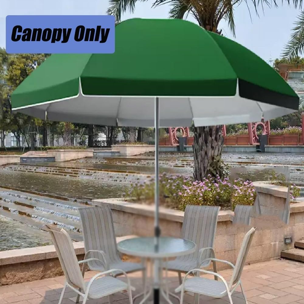 Zapasowy okrągły pokrowiec na parasol tarasowy 3,0 m (10 stóp) - 50+ ochrona przed promieniowaniem UV pasuje do 2,2-3,0 m, 8 żeber, idealny na podwórko basen, czerwona tkanina