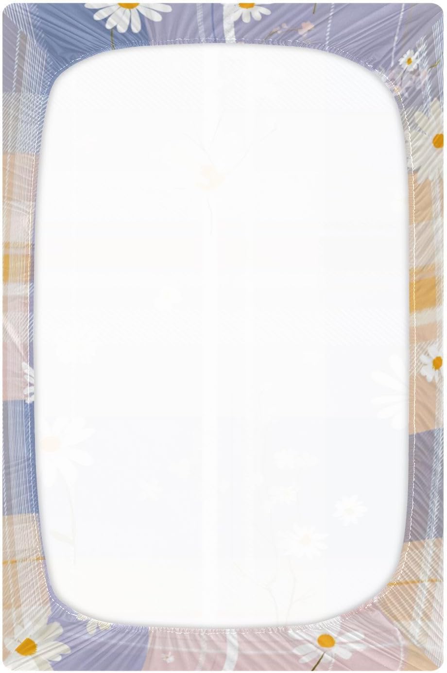 Crib Sheets Baby for Boys Girls Breathable Neutral Toddler Bed Sheets for Standard Size Toddler Mattress 39x27 Inch Purple Plaid Flower