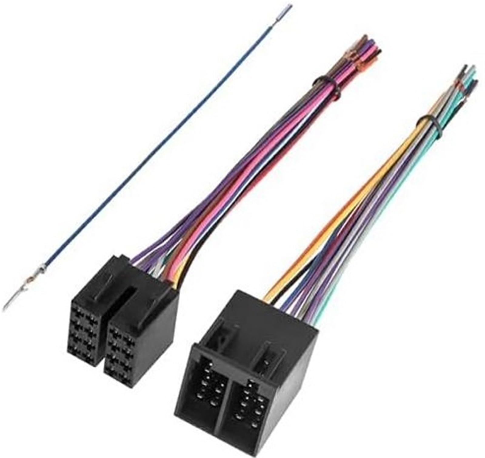 16-stykowy adapter wiązki przewodów radia ISO męski i żeński, do Freightlinera z lat 2004-2021, 2004-2016, do VOLVO, Kenworth ze złączem stereo z lat 2008-2020 do JVC Pioneer Kenwood Sony Andr
