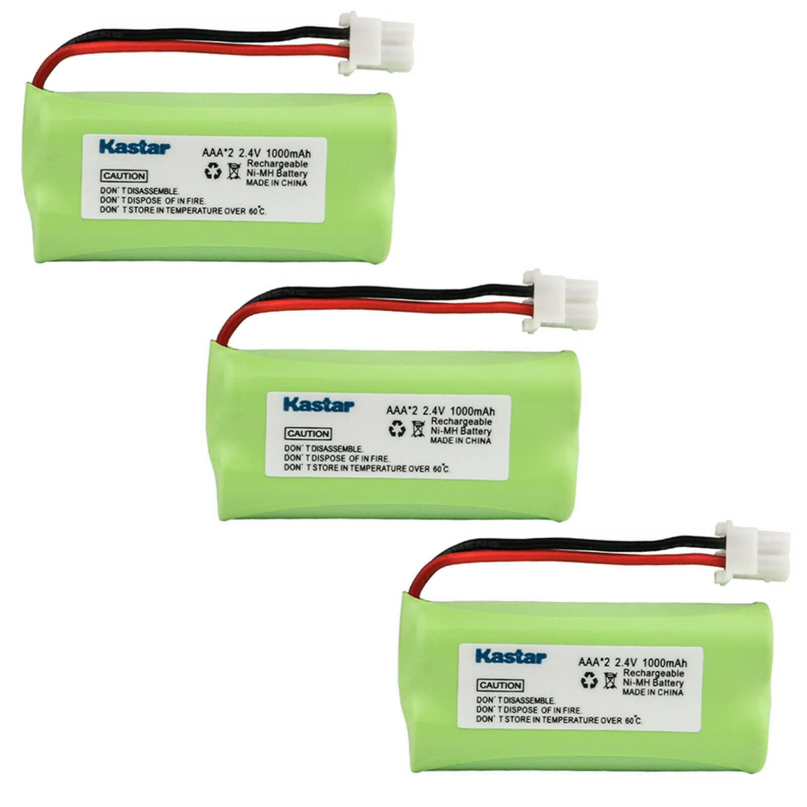 Kastar 3-Pack Battery Replacement for Vtech CS6409 CS6419 CS6419-2 CS6419-3 CS6419-4 CS6419-15 CS6429 CS6429-2 CS6429-3 CS6429-4 CS6429-5 CS6429-16