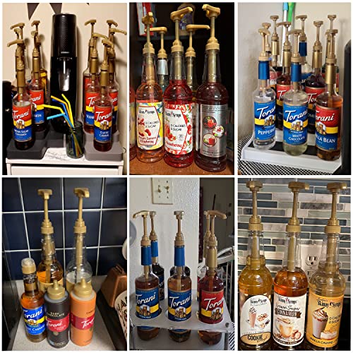 Sunyamgo Coffee Syrup Pump, Premium Syrup Pump Dispenser Fits For 750Ml Syrup Bottles, Compatible With Torani, Davinci, Upouria, Jordans Skinny Syrups, Gold (Pack Of 4) #TOP3