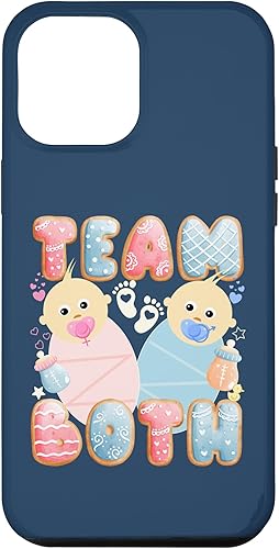 iPhone 14 Pro Max Team Both Funny Mom Dad Of Twins - Estuche para anuncio de embarazo