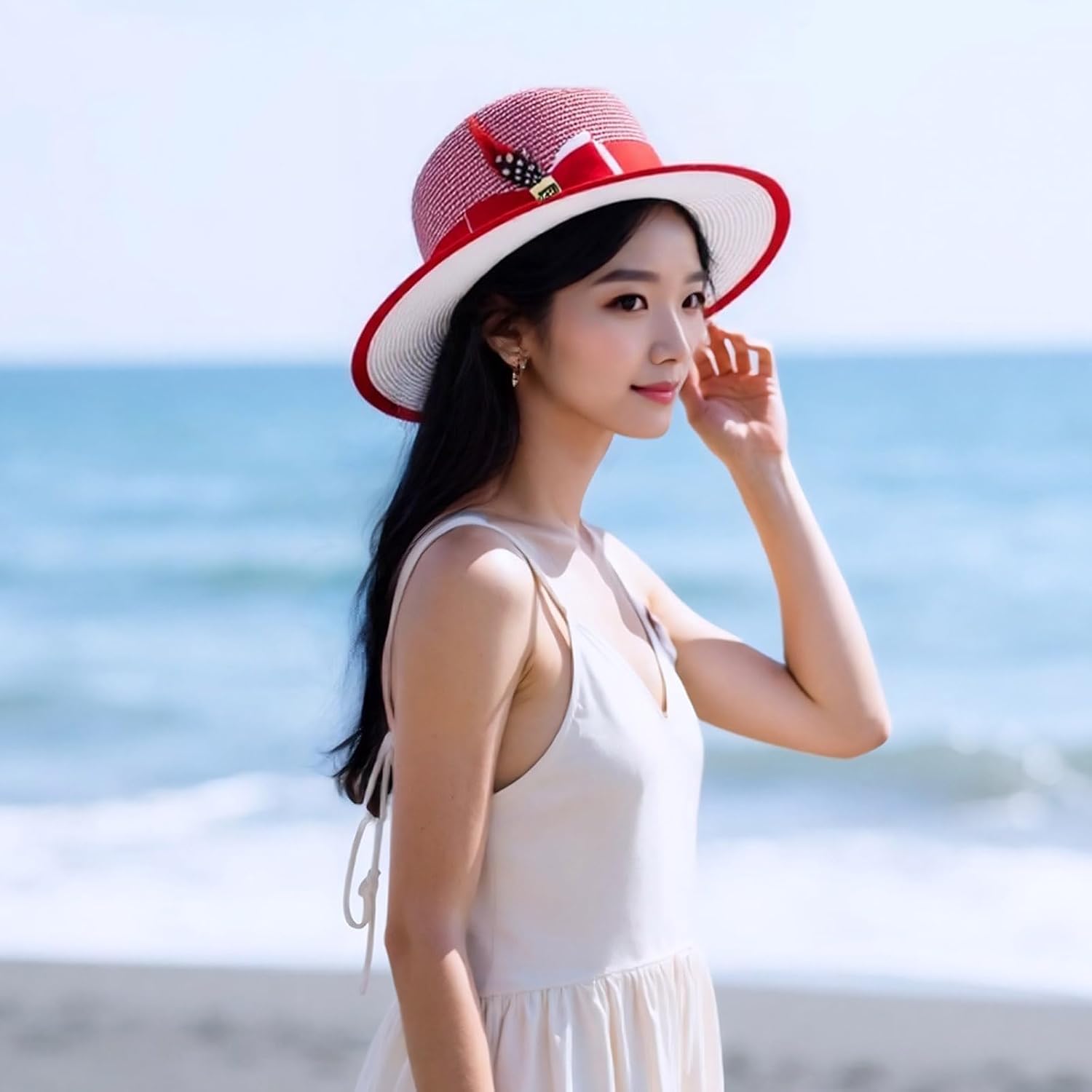Handwoven Panama Hat for Men and Women Adjustable Size Breathable Straw Hat in 4 Colors Vintage Multipurpose Outdoor Yellow