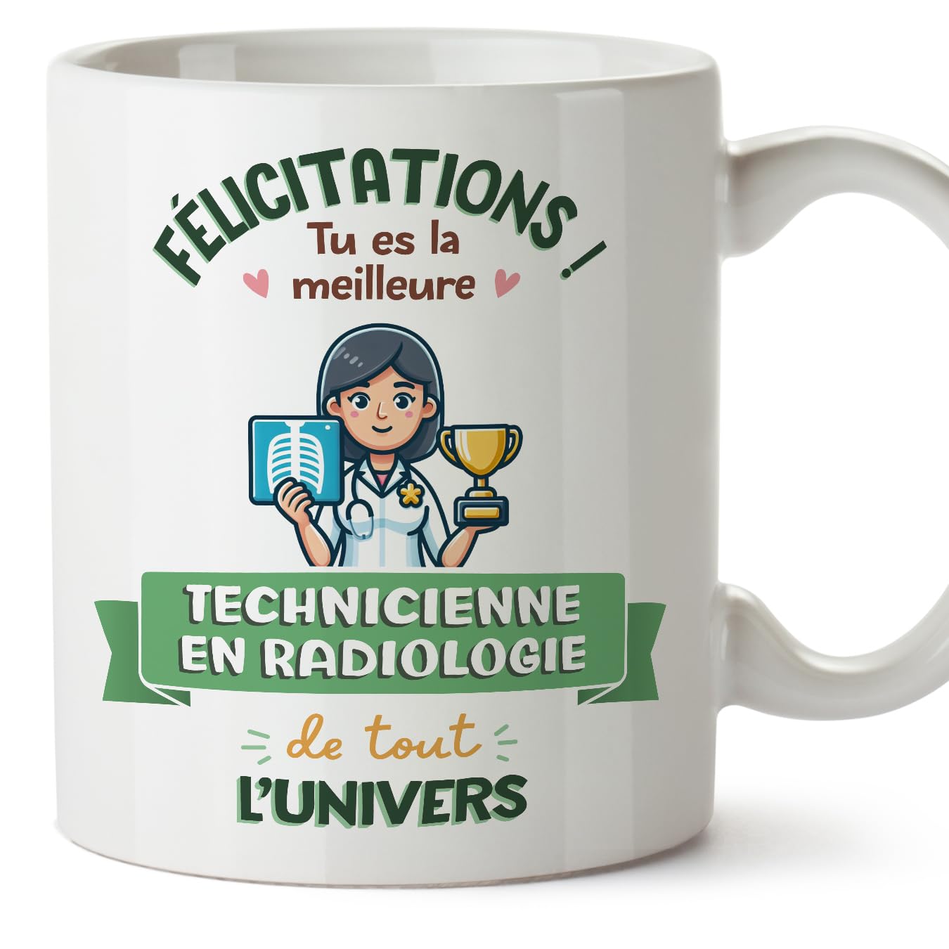 MUGFFINS X-RAY Technician Woman Mug - in French - Meilleur Univers Trophée - Funny Gift for Colleagues - Ceramic 11oz Mug — image 1