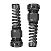 TA-VIGOR 2Pcs M20 Cable Gland 6mm-12mm Wire Hole Waterproof Nylon Connector Joint Adjustable Locknut with Strain Relief Black