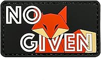 Vista 1 de No Fox Given - Divertido parche táctico de goma de PVC moral Parte trasera de gancho y bucle