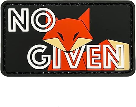 No Fox Given PVC Morale Patch Funny Tactical Gear Accessory