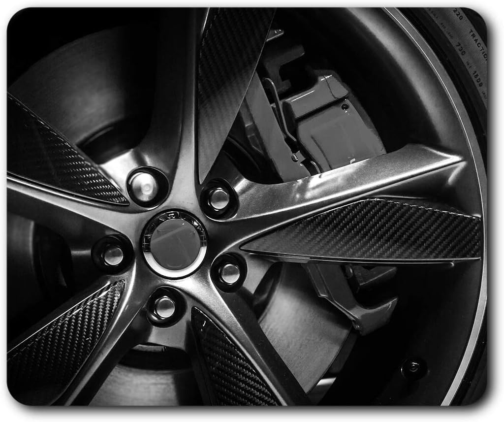Car Carbon Alloy Wheel Mouse Mat Pad Computer PC Laptop Gaming Office Home Desk Accessory Gadget #36358