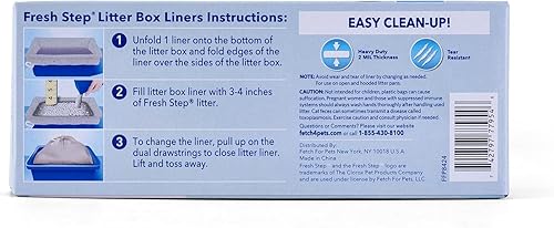Vista 100 de Fresh Step Revestimientos grandes con cordón para caja de arena Forros resistentes para caja de arena para gatos perfumados y sin perfume