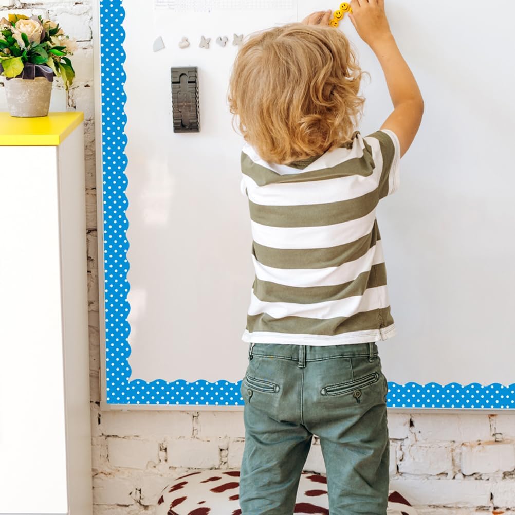 Tofficu Magnetic Whiteboard Border Trim 24X1.5 Inches PVC Bulletin Board Edging Strips for Classroom Office School Decoration