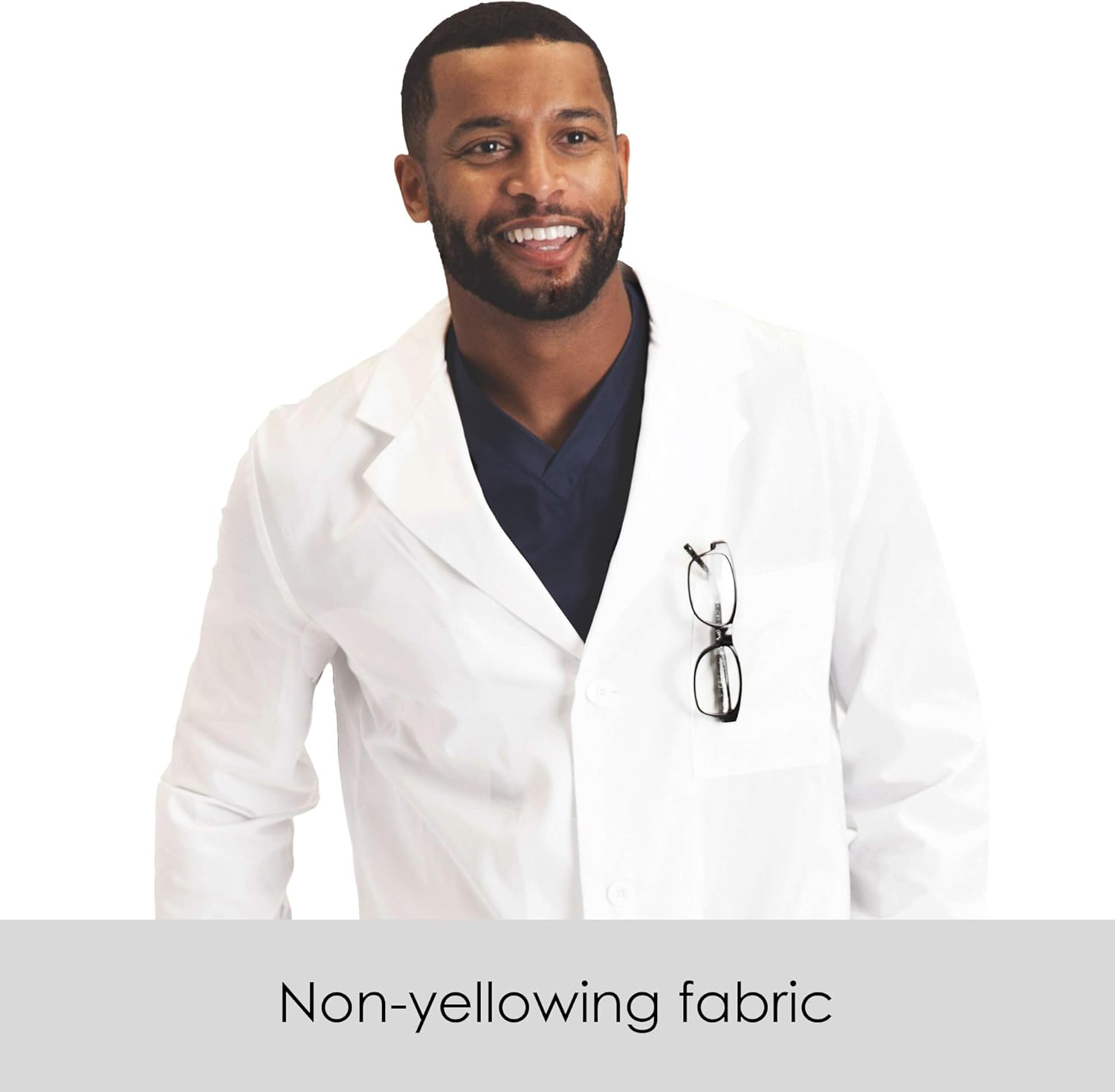 BARCO Essentials - Unisex White Lab Coat - 38 Inch, Easy Care, 3 Pockets