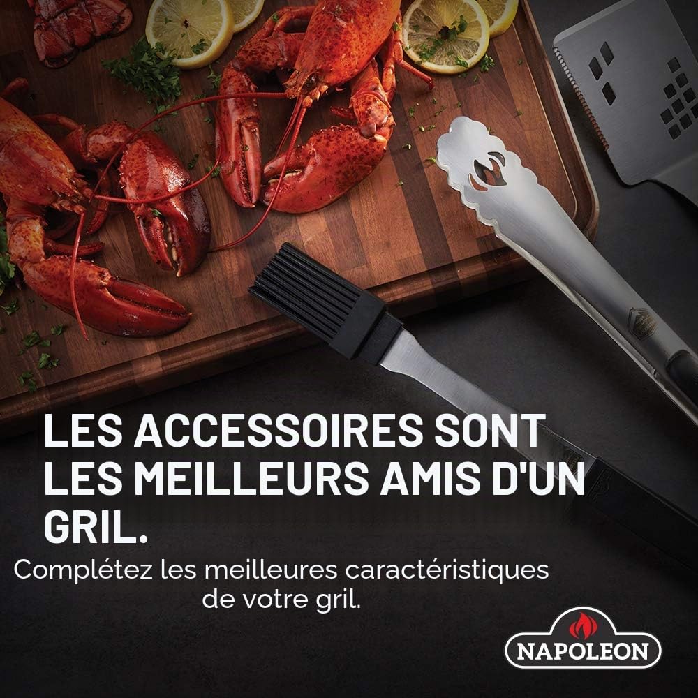 Napoleon Grills Napoleon 71022 Barbecue sphérique Ø 57 cm et Grille de Maintien au Chaud AS300K pour barbecues HK d'un diamètre de 57 cm Noir