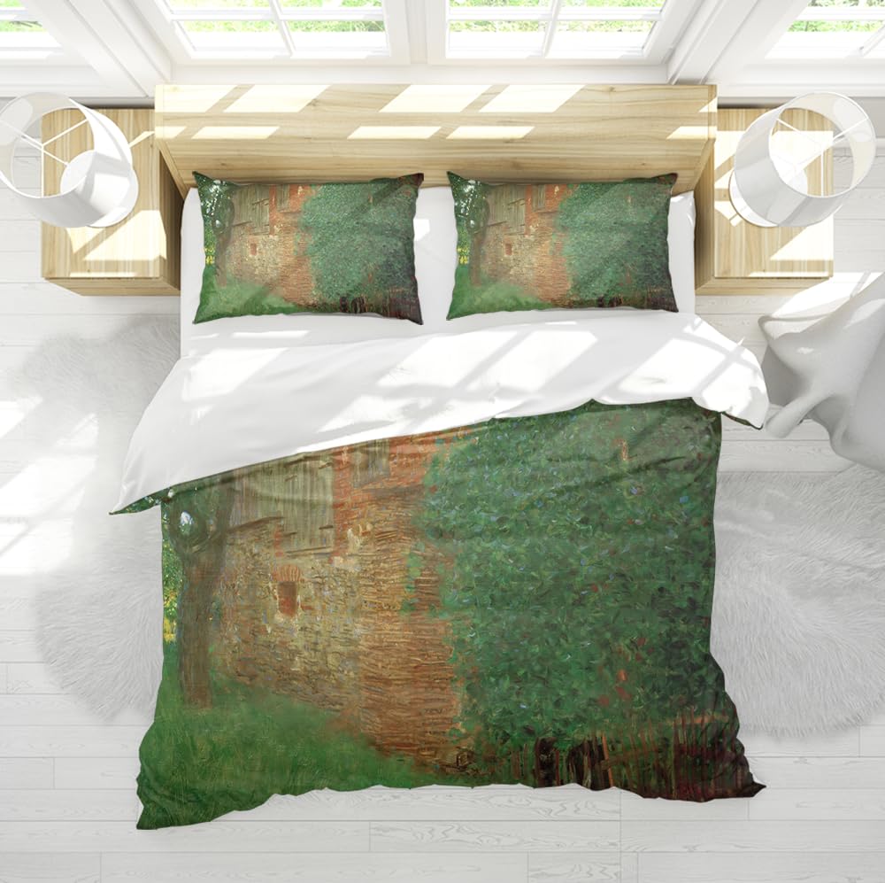 Housse de couette 200x200cm style ferme avec 2 taies d'oreiller