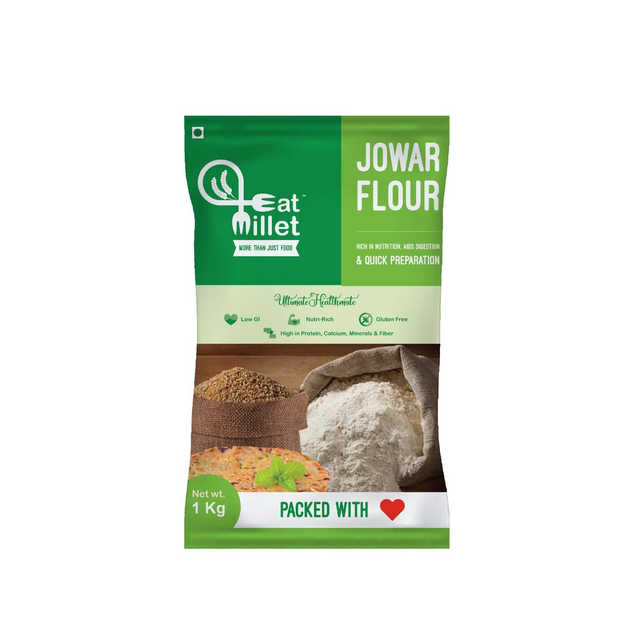 Eat Millet Jowar Flour 1KG (Pk of 3) Amazon.in Grocery & Gourmet Foods