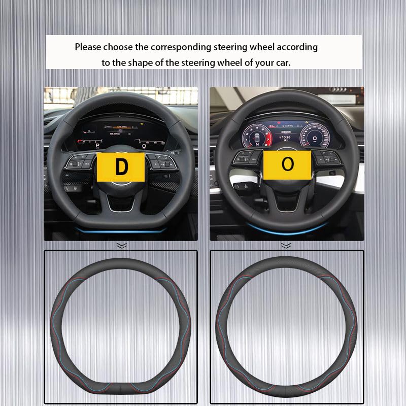 Stuurhoes Voor Toyota Voor Rav4 Voor RAV 4 Auto Stuurhoes Lederen Antislip Auto Accessoires Stuurhoezen (Kleur : 5