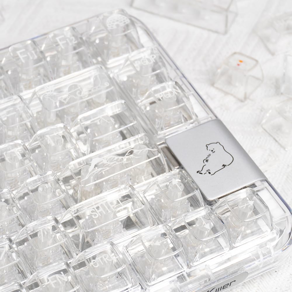 ASIMOU キーキャップ フルセット 透明 Asimov Cherry Profile Transparent Keycaps|Keyreative