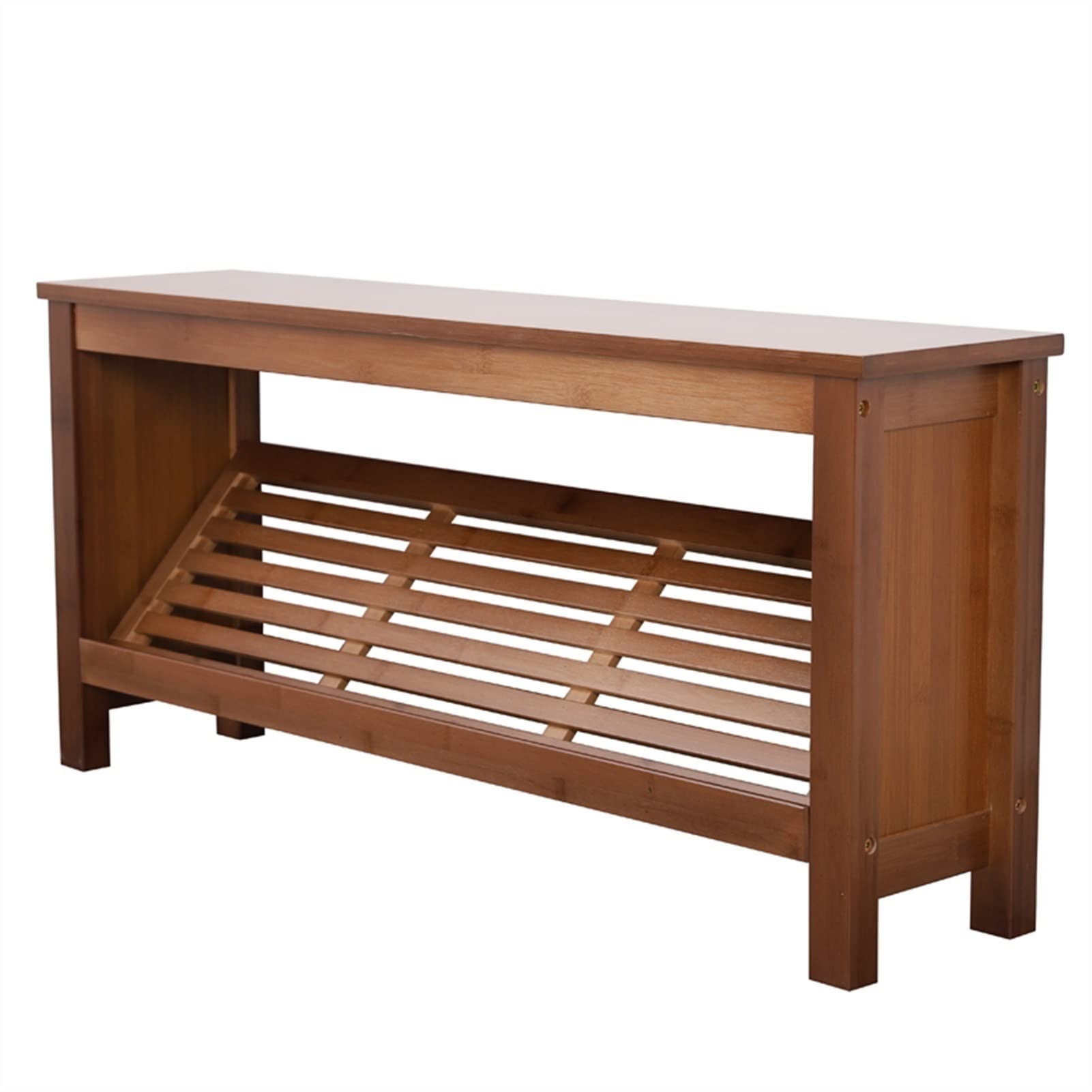 Banc à chaussures entrée rangement compact 48 cm fini les chaussures qui traînent