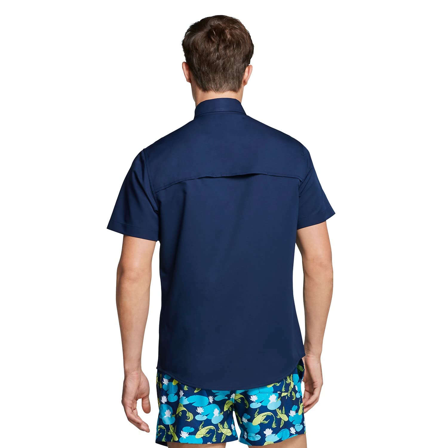 Speedo Mens UV Swim Shirt Hybrid Button Down (X-Large