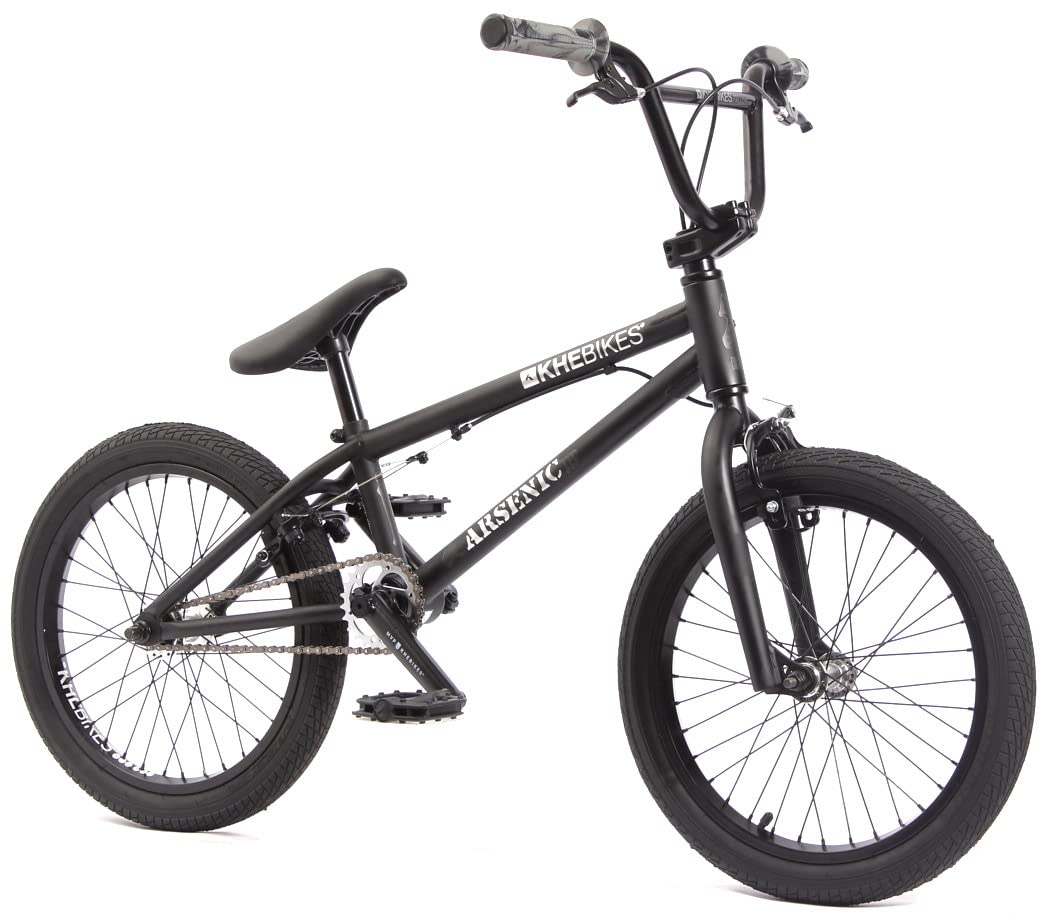 KHEbikes BMX Fahrrad Arsenic, 18 Zoll, patentierter Affix 360° Rotor, für Kinder und Jugendliche, schwarz, superleichtes Gewicht - nur 10,1kg
