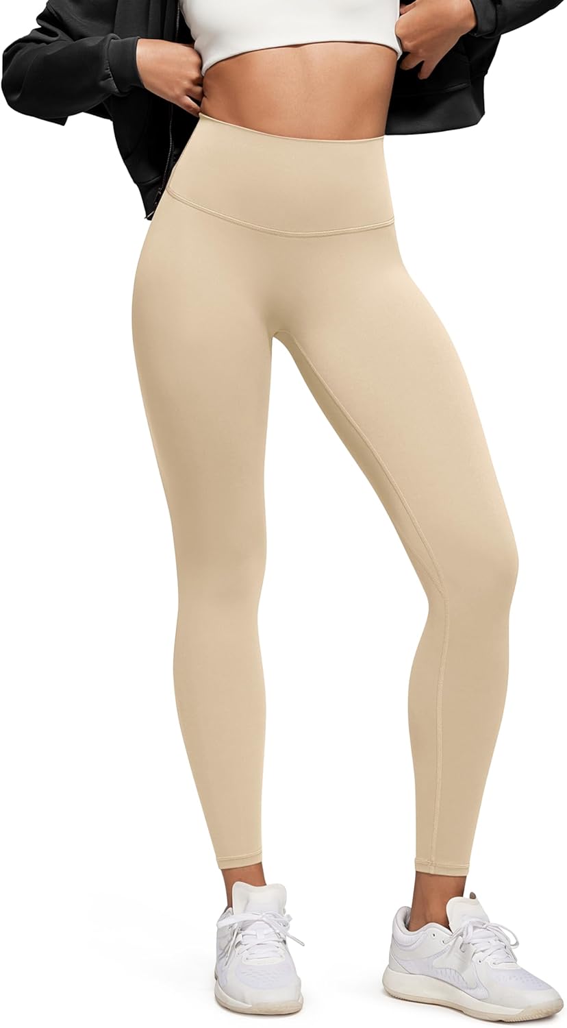 ODODOS No Front Seam Yoga Leggings for Women - 25" / 28" High Waist Buttery Soft Lounge Yoga Pants