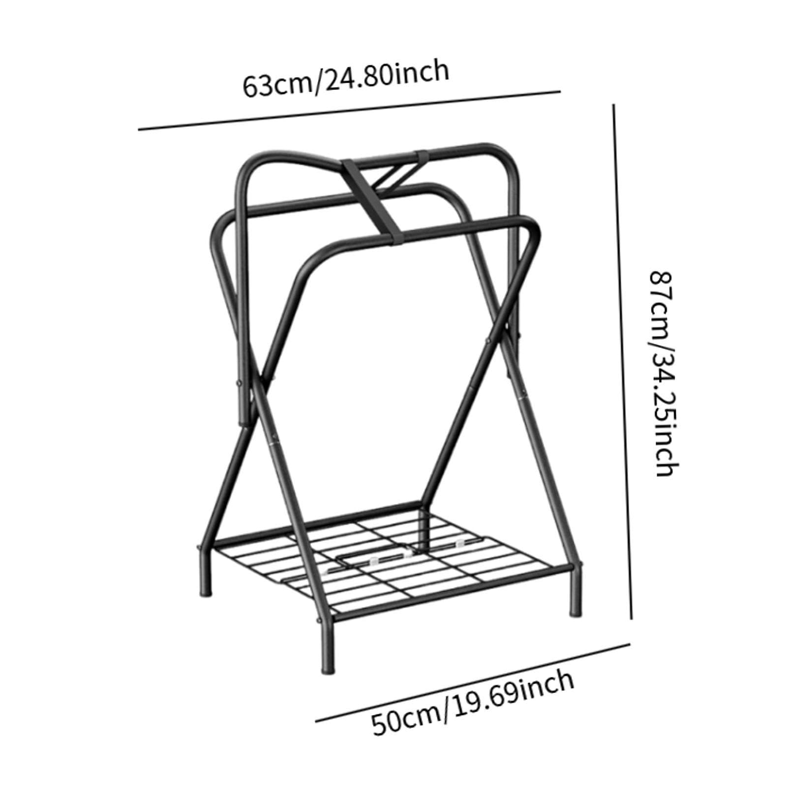 RNXRZANK Portable Saddle Rack Folding Horse Saddle Stand for Horse Trailer for Farm
